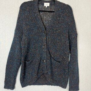 Wilfred Aritzia wool silk button ribbed jacket ton oversized cardigan Sz XXS